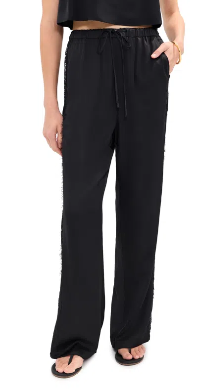 Le Bop Lauren Satin Pants Black
