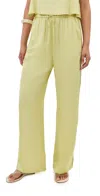 Le Bop Lauren Satin Pants Honeydew In Green