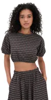 Le Bop Lillian Blouse Gunmetal Plaid In Multi