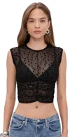 Le Bop Lottie Top Black Polka Dot In Black