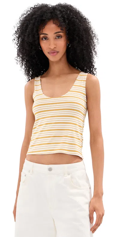 Le Bop Louise Stripe Tank Yellow/ivory