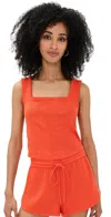 Le Bop Luna Pointelle Tank Tomato