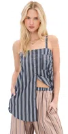 Le Bop Maeve Tunic Navy Stripe In Black