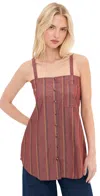 Le Bop Maeve Tunic Rust Stripe In Brown