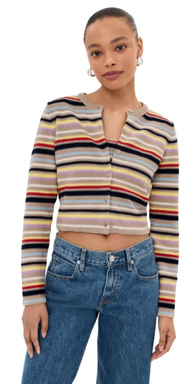 Le Bop Mara Cardigan Sand Multi Stripe