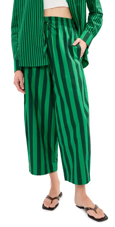 Le Bop Marcella Barrel Pants Green/dark Green Stripe