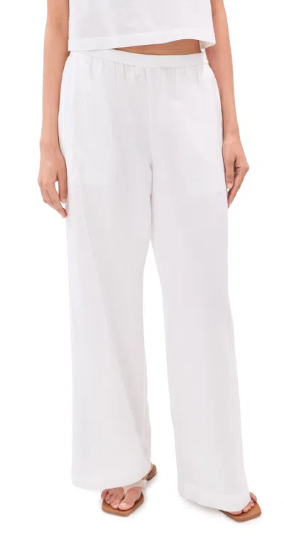 Le Bop Margot Linen Pants White