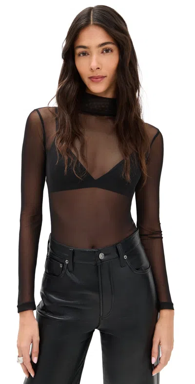 Le Bop Margot Thong Bodysuit Black