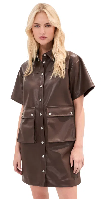 Le Bop Mariette Utility Dress Coffee In Brown