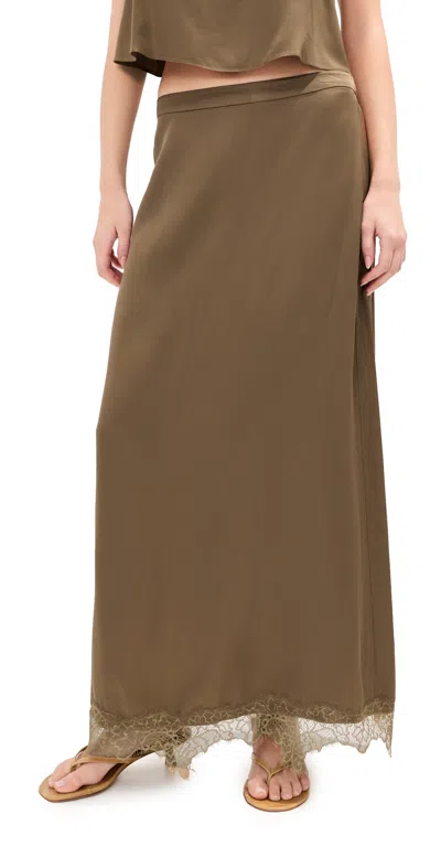 Le Bop Marion Satin Skirt Hazelnut In Brown