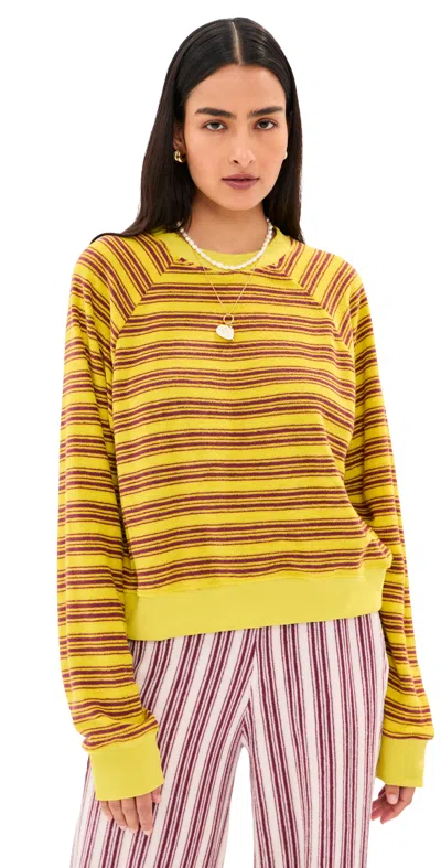 Le Bop Marlow Sweatshirt Chartreuse/bordeaux