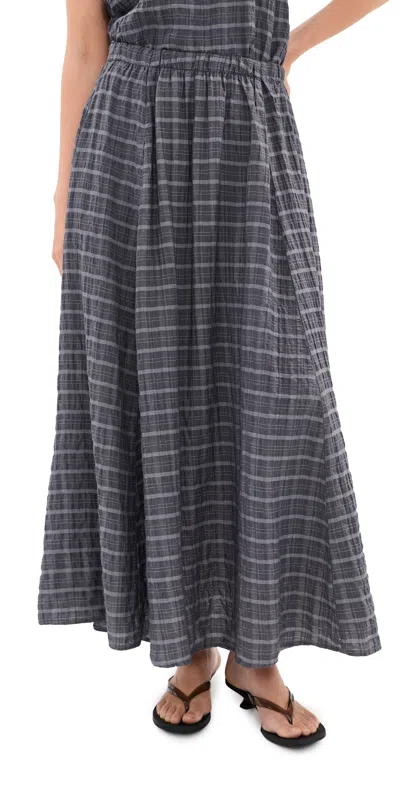 Le Bop Martha Checked Skirt Charcoal
