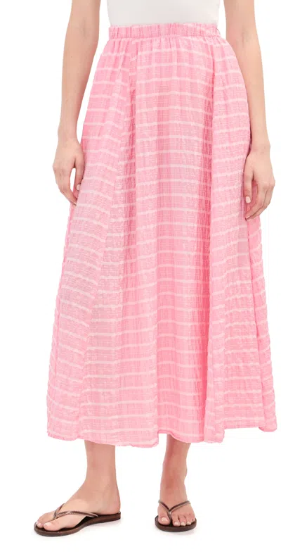 Le Bop Martha Checked Skirt Mary's Rose In Pink