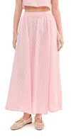 Le Bop Martha Eyelet Skirt Pink In Multi