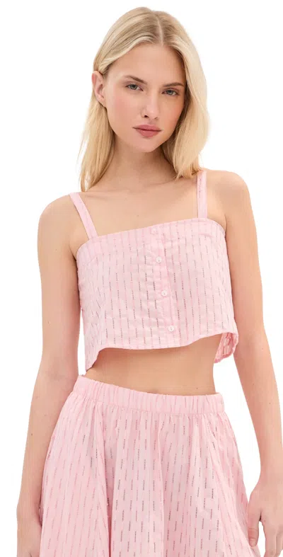 Le Bop Martha Eyelet Top Pink