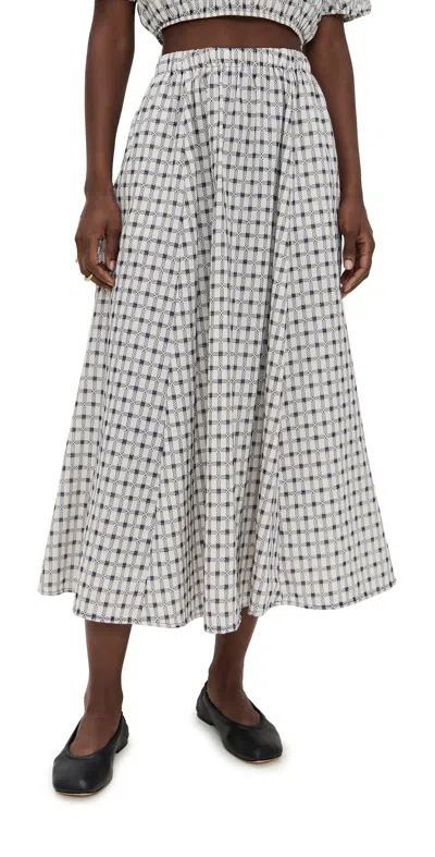 Le Bop Martha Skirt Ivory Dobby In White