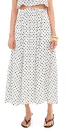 Le Bop Martha Skirt White Dot In Multi