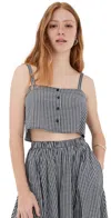 Le Bop Martha Top Black Gingham