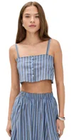 Le Bop Martha Top Blue Stripe