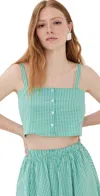 Le Bop Martha Top Green Gingham