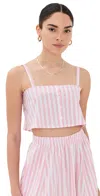 Le Bop Martha Top Pink Stripe