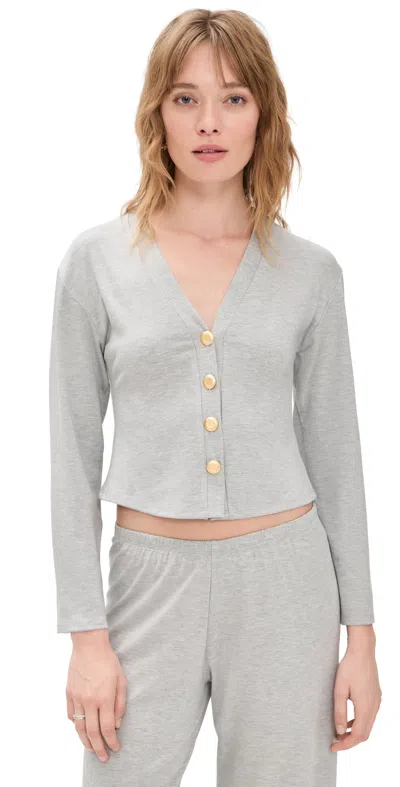 Le Bop Mary Kate Ponte Cardigan Heather Grey In Gray
