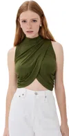 Le Bop Mel Top Dark Loden In Green