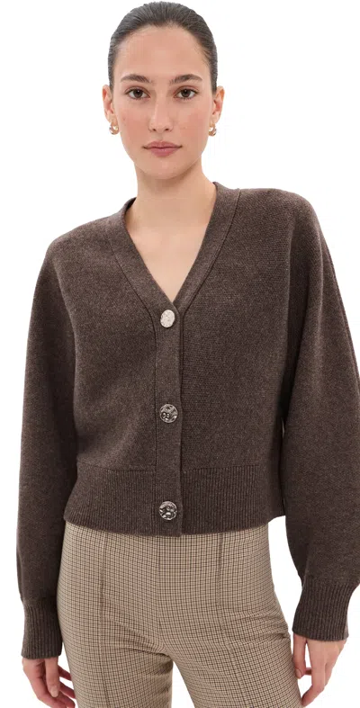 Le Bop Mikayla Wool Cashmere Cardigan Chocolate Melange In Multi