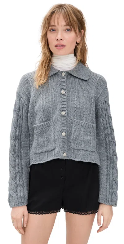 Le Bop Monroe Cardigan Heather Grey In Gray