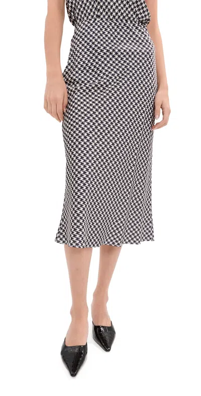 Le Bop Olive Skirt Black/white Houndstooth In Multi