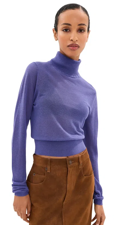 Le Bop Palmer Turtleneck Pullover Wisteria Purple In Multi