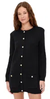 Le Bop Parker Gold Button Sweater Dress Black In Black