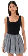 Le Bop Piper Combo Dress Black/gingham