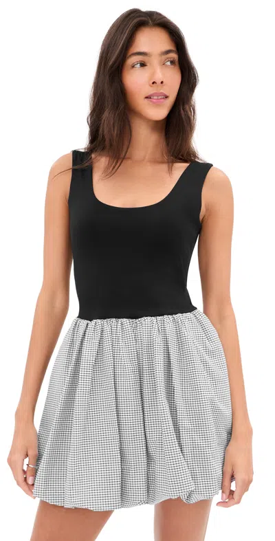 Le Bop Piper Combo Dress Black/white Check