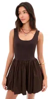 Le Bop Piper Solid Dress Chocolate Brown