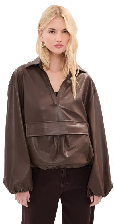 Le Bop Pippa Pullover With Front Pocket Coffee In Brown