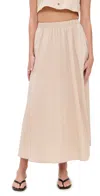 Le Bop Poplin Martha Skirt Khaki In Brown
