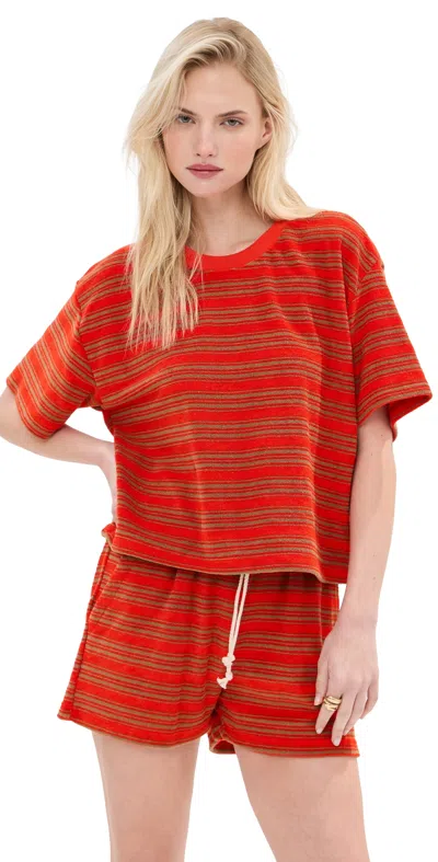 Le Bop Poppy Tee Clam Bake/chocolate In Red