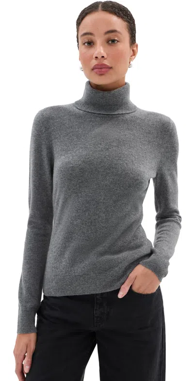 Le Bop Resa Turtleneck Cashmere Sweater Charcoal Melange In Gray