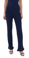 Le Bop Ribbed Flare Pants Dark Denim