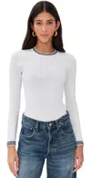 Le Bop Ringer Long Sleeve Bodysuit White & Black