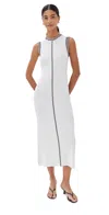 Le Bop Ringer Midi Dress White & Chocolate In White & Chocolate