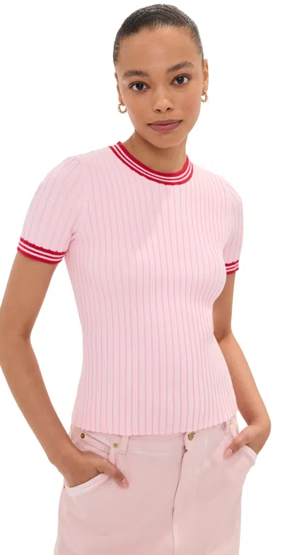 Le Bop Ringer Tee Ballet Pink/poppy