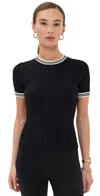 Le Bop Ringer Tee Black & White