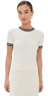 Le Bop Ringer Tee White & Black