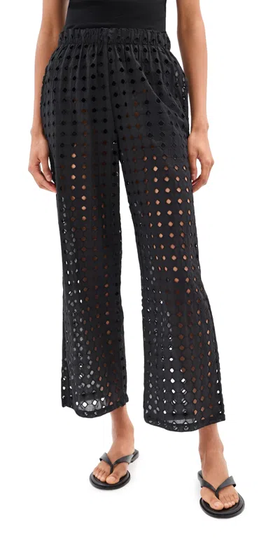 Le Bop Riviera Crop Pants Black In Animal Print
