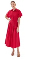 Le Bop Roberta Button Down Dress Ruby In Red