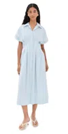 Le Bop Roberta Button Down Dress Sky Gingham In Blue
