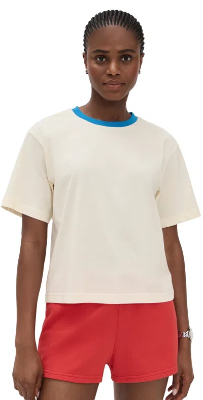 Le Bop Rory Ringer Tee Ivory In White