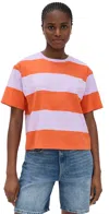 Le Bop Rory Striped Tee Orchid/poppy